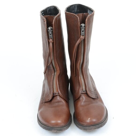Kenneth Cole Reaction Close 2 Me Women's Size 9.5 Leather Boots Moto Grunge Punk - Picture 5 of 9